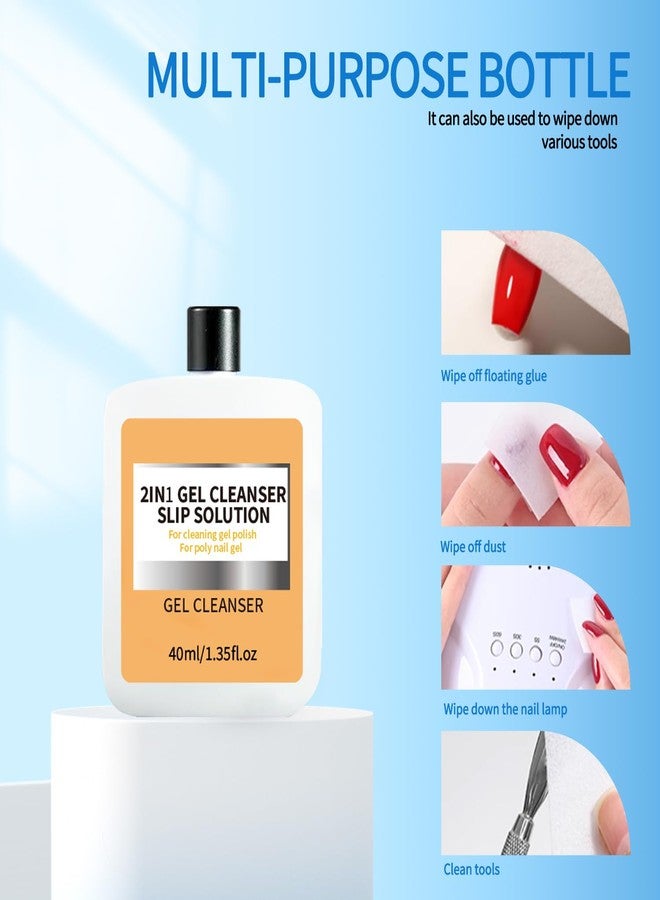 SULLMAR Professional 40ml Nail Slip Solution Quick Cleaning Poly Gel Slip Solution For Nail Art And Extensions, Suitable for Beginners DIY Home Nails Salon - Image 5